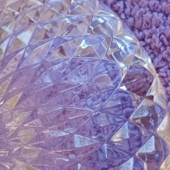 ,Vintage "cut glass",round ash tray/ or candy/ nut bowl..New/never used,)1980's - Picture 6 of 9